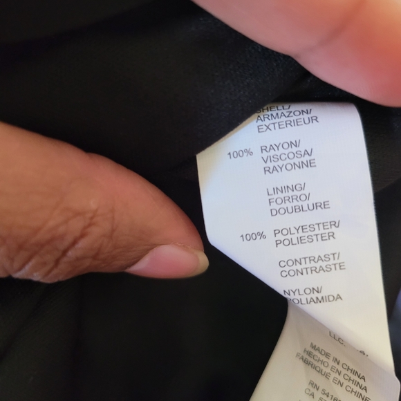 Kensie black lace back lined dress XL - Picture 7 of 7